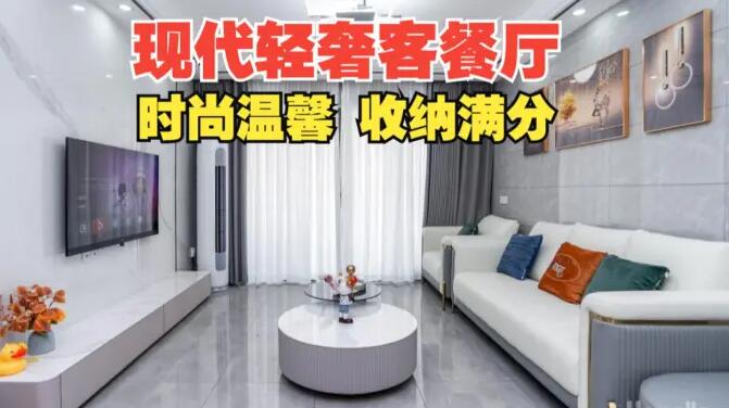 現代輕奢客餐廳實拍：大理石背景墻+吧臺，空間顏值功能雙提升！